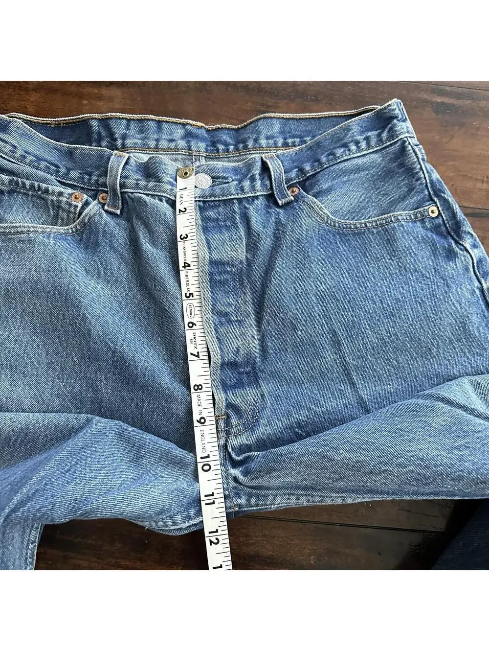 Levis 501 Vintage 90s Straight Leg XX Capri Jeans 36x34 Light Wash Act 32x25